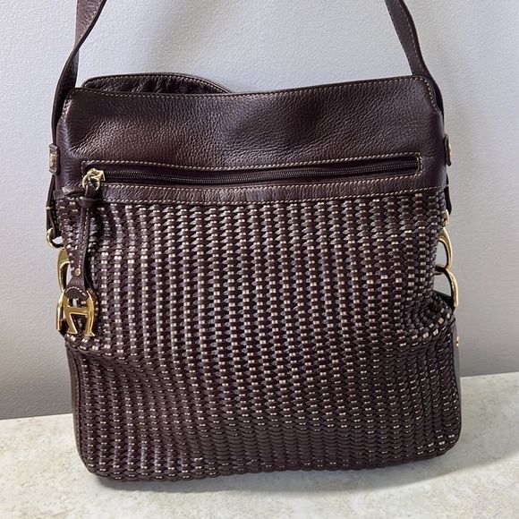 👜 Etienne Aigner Leather Shoulder Bag - Picture 1 of 12